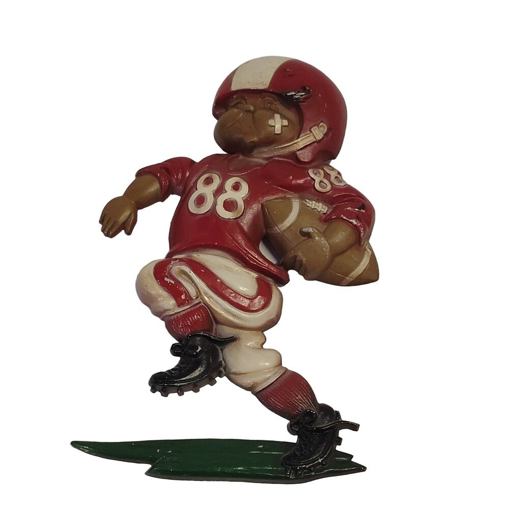 Homco Football Player Wall Plaque 1254 Vintage 1976 Aluminum 7" #88 Decor